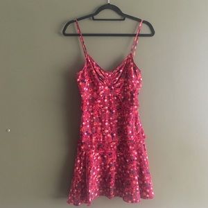 Flirty summer red dress